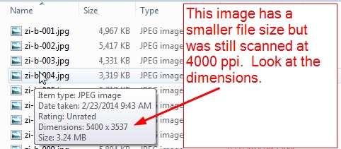 check on image dimensions