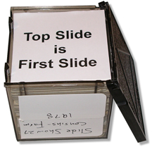 top slide in the cube is the first slide in the order