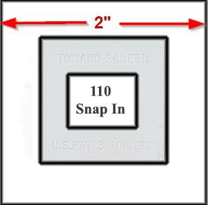 110 2x2 holder snap-in with 110 slide