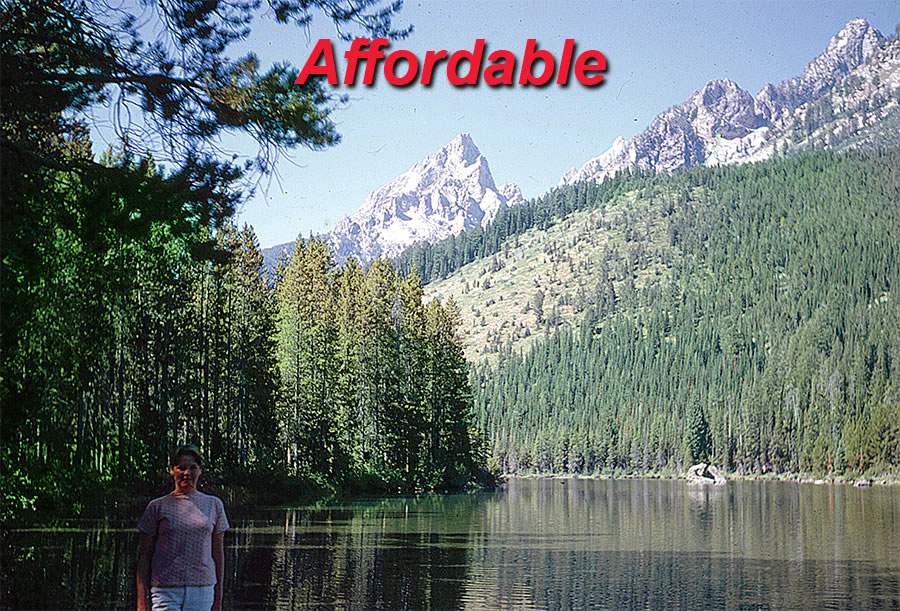 Mountain lake slide scanned by Affordable—sharp detail and balanced exposure