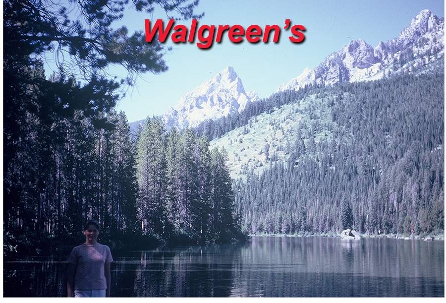 Mountain lake slide scanned by Walgreens—duller color and softer detail