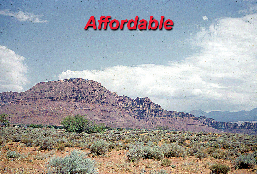 Mountain desert slide scanned by Affordable—natural color across the full frame