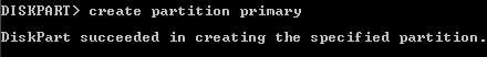 create partition primary