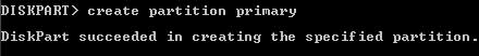 create partition primary