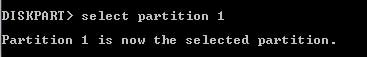 select partition 1