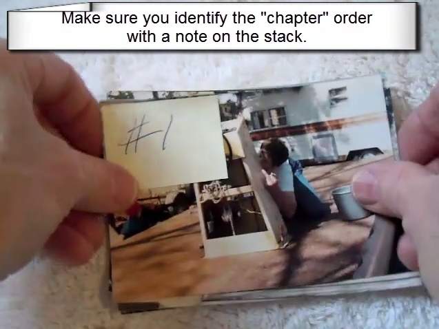 Removing photos from an album page prior to scanning