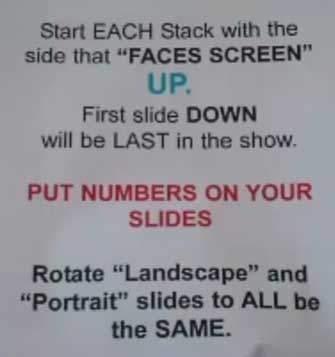 Front and back sides of a slide demonstrated