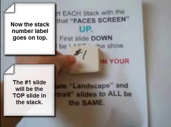 Completed slide stack ready for scanning