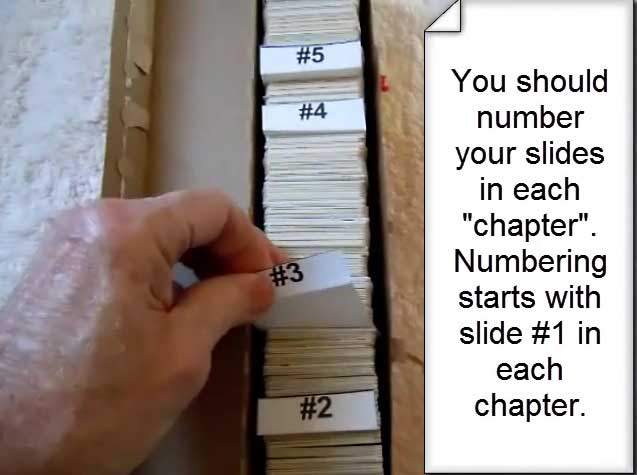 Completed boxed slide set, ready for safe transport and scanning (frame 32).