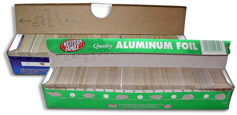 slide packaging using aluminum foil boxes