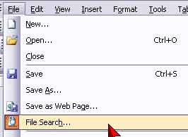 winword file search