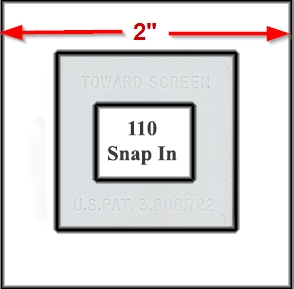 110 2x2 holder snap-in with 110 slide