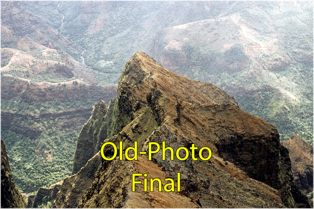 Same Waimea Valley slide scanned at Old Photo—restored color and detail
