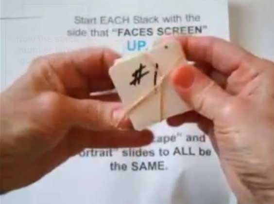 Neatly grouped slides in order