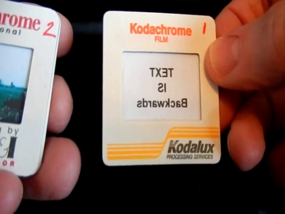 Video still: how to stack slides facing the screen for scanning