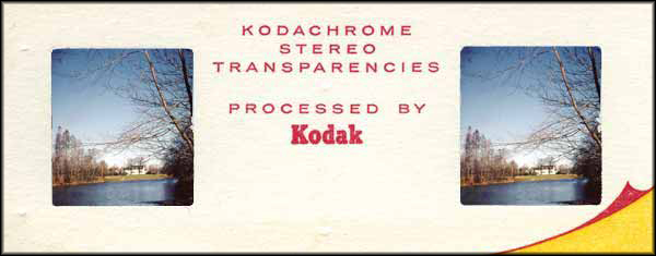 Cardboard mounted stereo slides