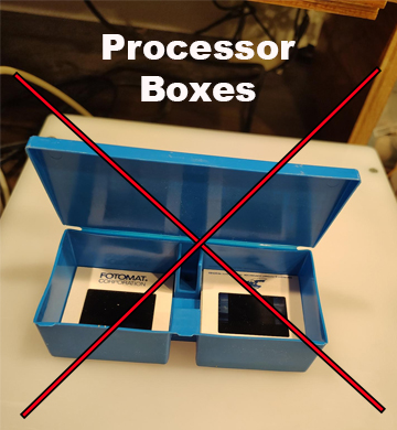 Processor storage boxes with compartments