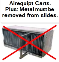Airequipt carts and metal sleeves